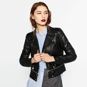 Zara Leather Effect Jacket - NWT